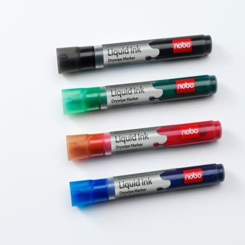 Nobo Liquid Ink Whiteboard Pens Bullet Tip 6 Pack - Image 2