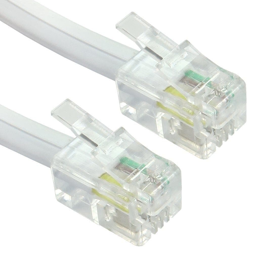 Cables Direct 3m Coiled Telephone Handset Cord, White