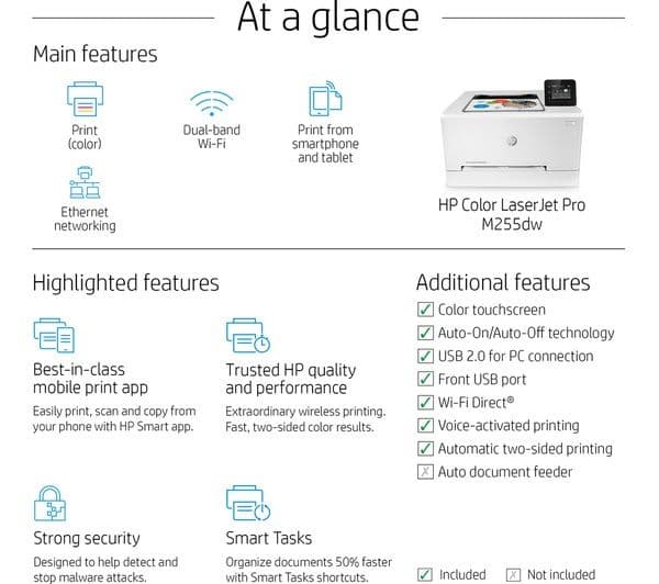 HP Color LaserJet Pro M255dw Wireless Laser Printer - Image 9
