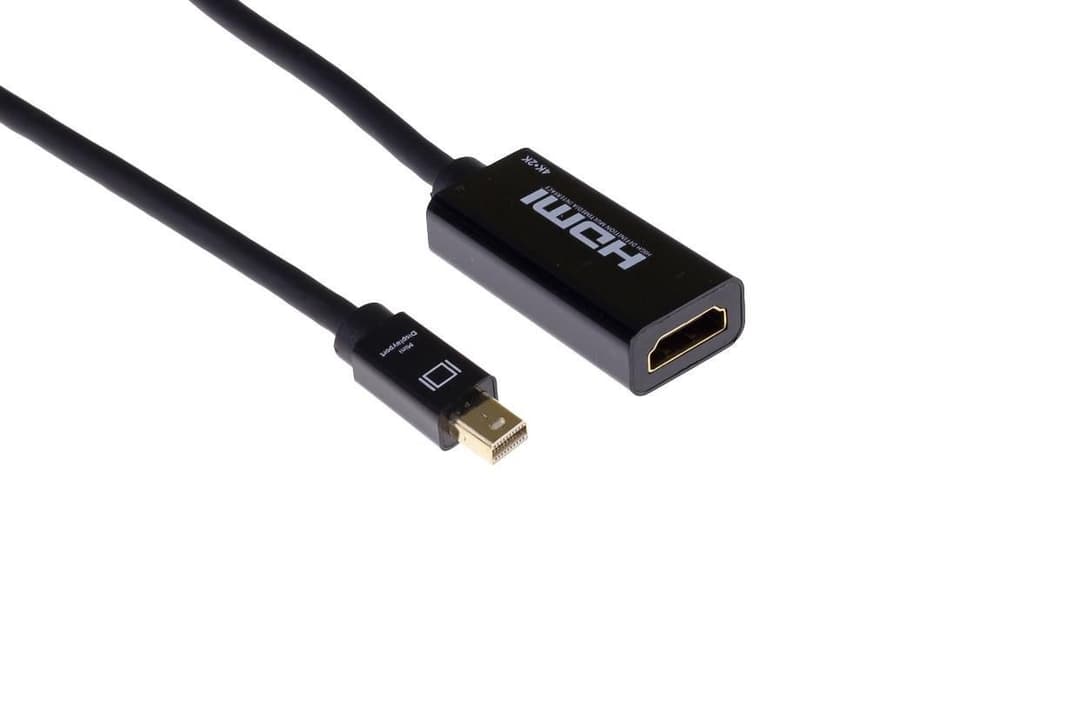 PRO Mini DisplayPort to HDMI Adapter, Mini DP Male to HDMI Female, 0.15m, 4K@60Hz, ULTRA SOFT, Black - Image 1
