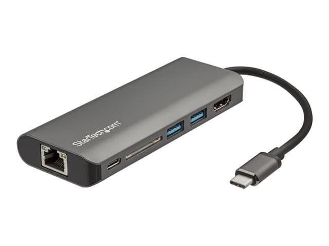 StarTech DKT30CSDHPD3 USB-C Docking Station 4K HDMI 2x USB-A 3.0 SD Card Reader Gigabit Ethernet Space Grey