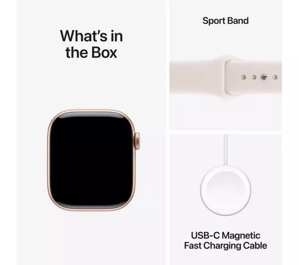 Apple Watch Series 11 GPS 42mm Rose Gold Aluminium Case with Light Blush Sport Band - S/M - Image 9