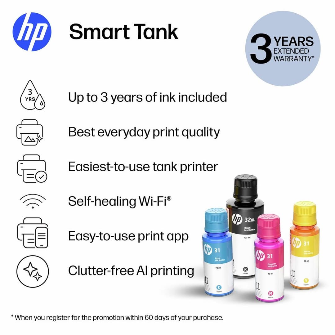 HP Smart Tank 7005 Printer Black/Grey - Image 3