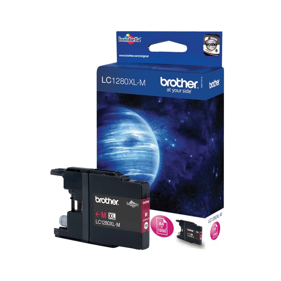 Brother LC1280XLM Original High (XL) Yield Magenta Ink Cartridge (1,200 Pages) - Image 1