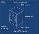 BOSCH Serie 4 WAN28280GB 8 kg 1380 Spin Washing Machine - White thumbnail 4
