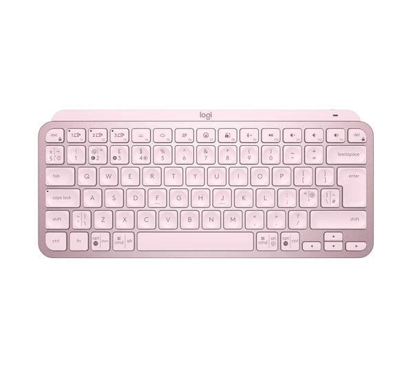 Logitech MX Keys Mini Wireless Illuminated Keyboard - Rose, UK Layout - Image 1