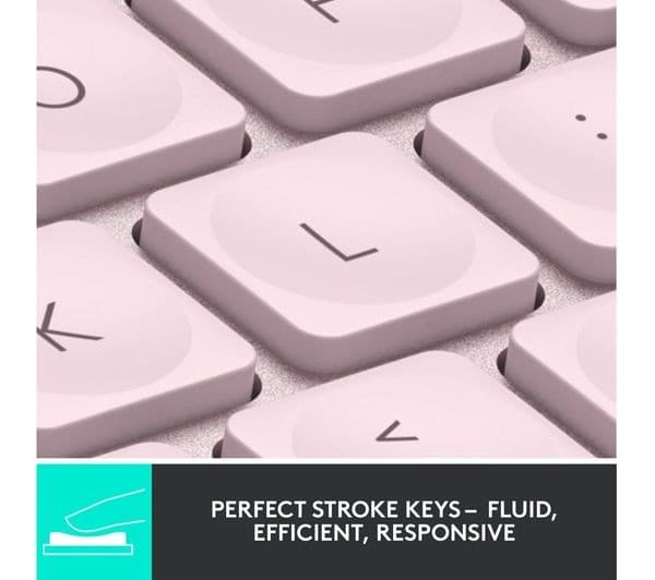 Logitech MX Keys Mini Wireless Illuminated Keyboard - Rose, UK Layout - Image 2