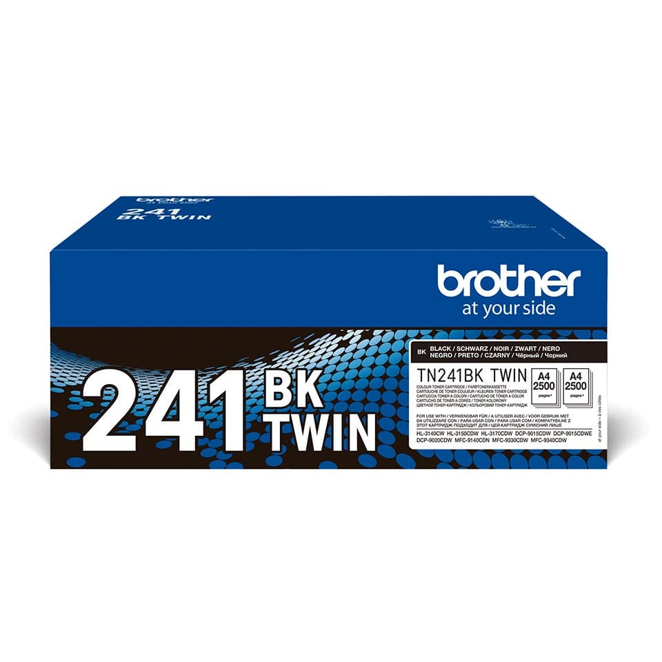 Brother TN-241BKTWIN Original Black Toner Cartridge Twin Pack (2 x 2,500 Pages)