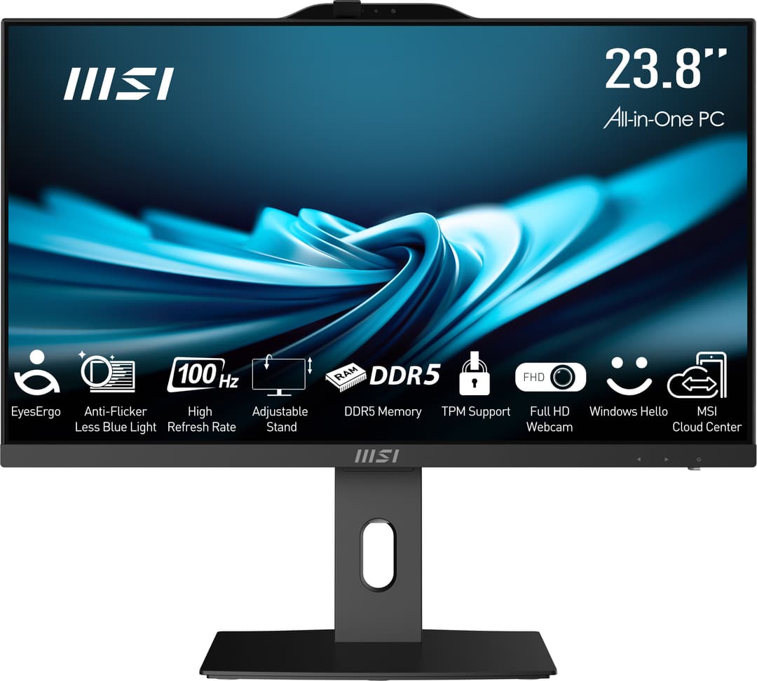 MSI Pro AP242P 14M 23.8" Full HD IPS All-in-One PC - Intel Core i5-14400, Barebone (no RAM, SSD or OS) - Image 1