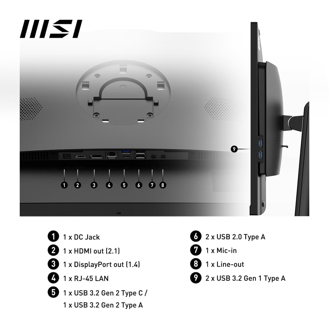 MSI Pro AP242P 14M 23.8" Full HD IPS All-in-One PC - Intel Core i5-14400, Barebone (no RAM, SSD or OS) - Image 2