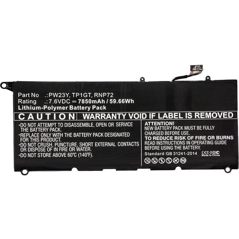 CoreParts MBXDE-BA0116 Laptop Battery for Dell XPS 13 9360 / XPS 13 9360-D1605G, Li-Pol 7.6V, Black