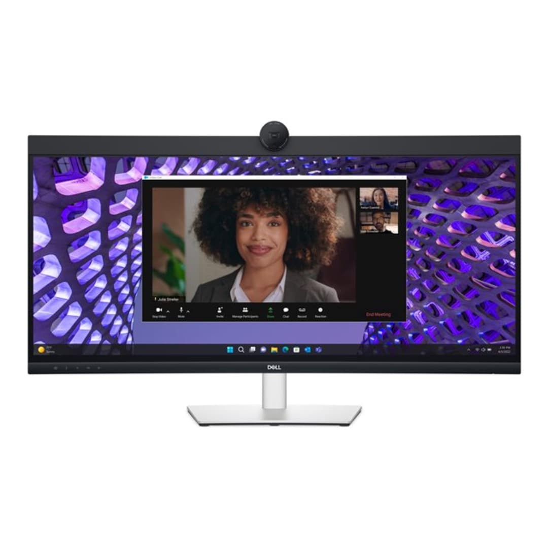 Dell P3424WEB 34" Curved Ultrawide Quad HD Video Confrencing Monitor with Built in Webcam - Image 1
