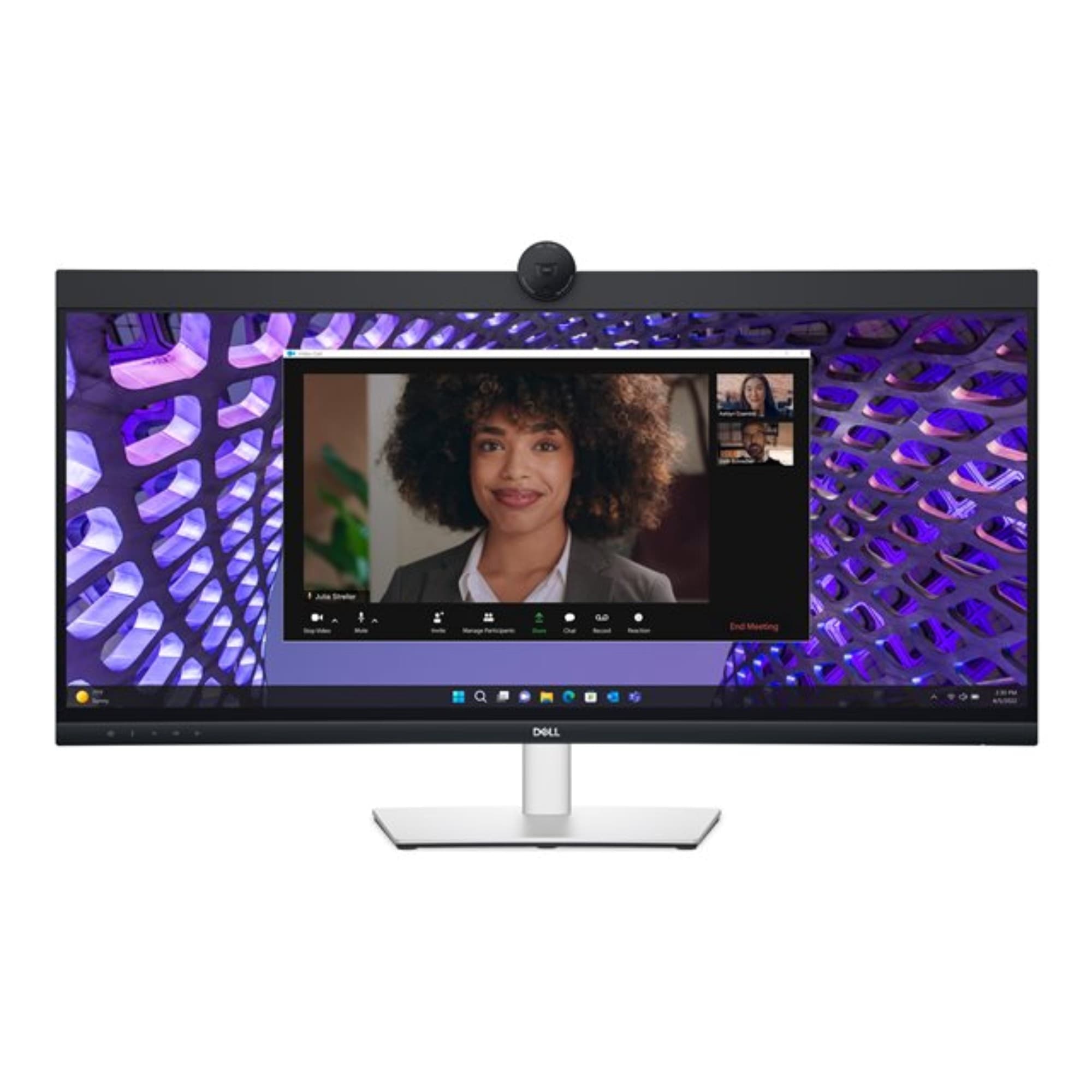 Dell P3424WEB 34" Curved Ultrawide Quad HD Video Confrencing Monitor with Built in Webcam