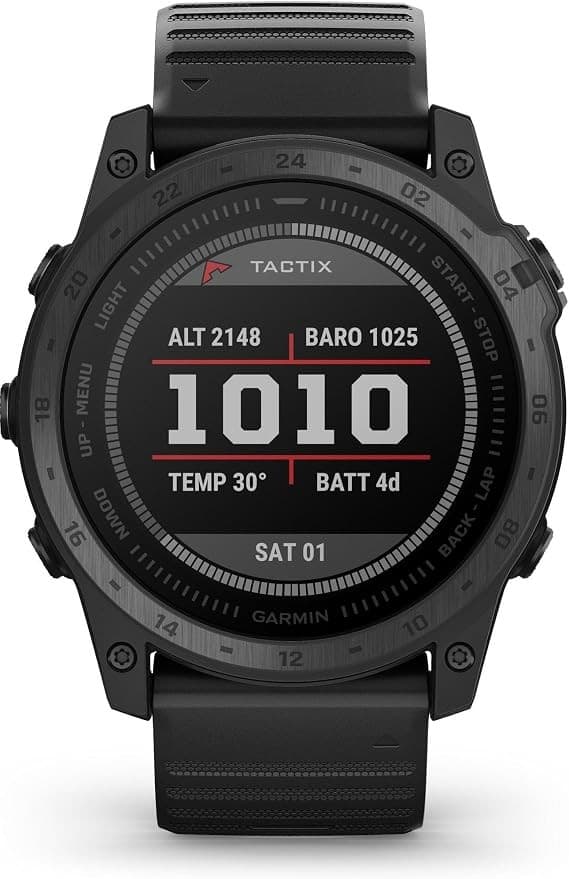 Garmin Tactix 7 Standard Edition Tactical GPS Smartwatch with Silicone Strap - Black