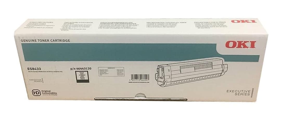 OKI 46443120 Original Toner Cartridge for ES8433dn, 10,000 Pages - Black - Image 1