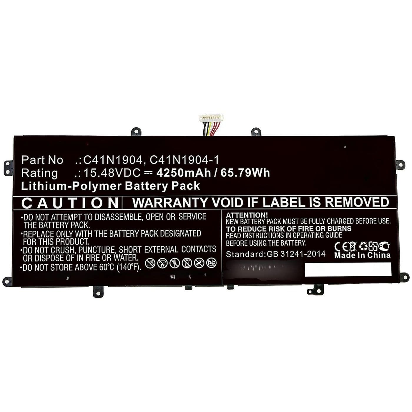 CoreParts MBXAS-BA0294 Laptop Battery for Asus Deluxe 14S, UX425IA, X435EA - Li-Polymer 15.4V 3200mAh 49.28Wh