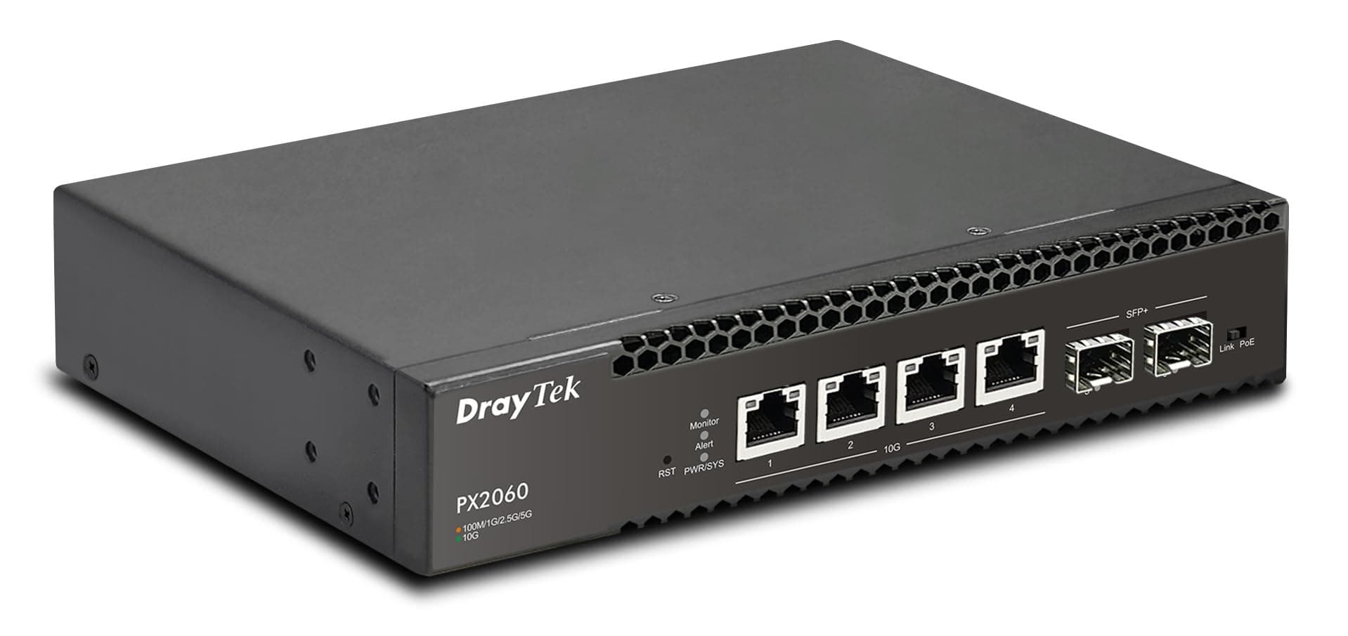 DrayTek VigorSwitch PX2060 10Gb Ethernet PoE++ Layer 2+ Managed Switch with 4 x 10GbE ports & 2 x 10Gbps SFP+ slots