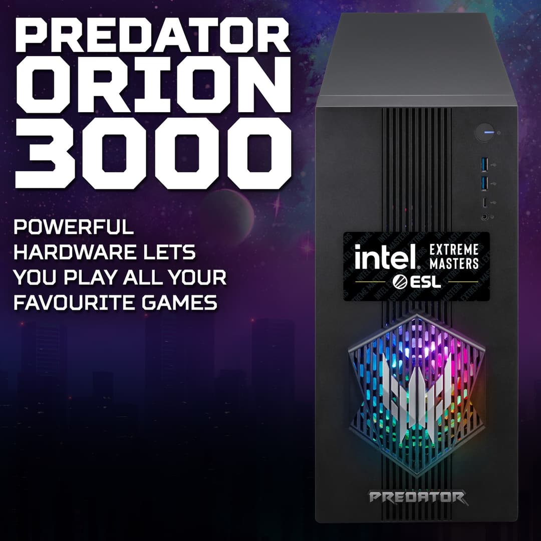 Acer Predator PO3-665 Intel Core i5-14400F 16GB RAM 512GB SSD RTX 5070 Windows 11 Home Gaming Desktop PC - Image 2