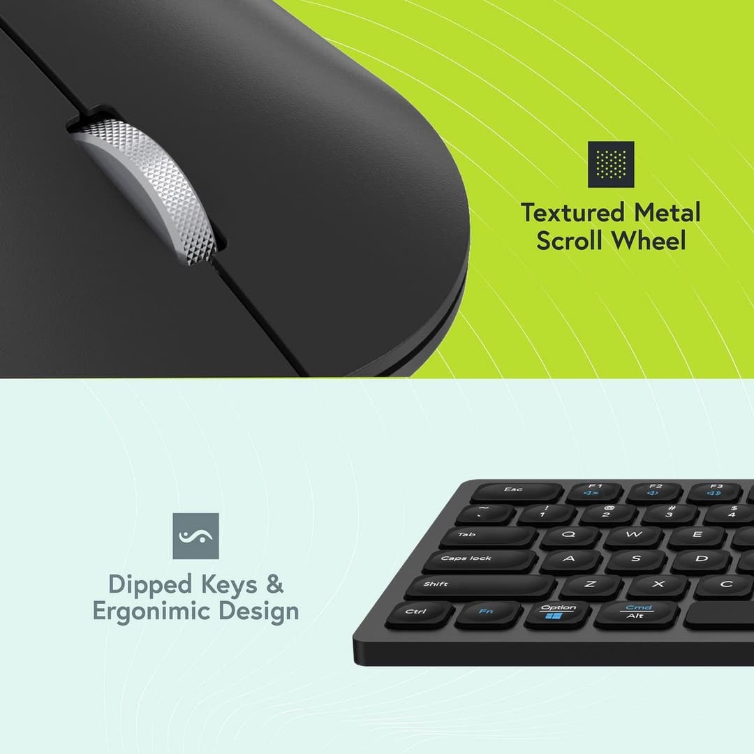Styletech MK650 Multi-Mode Wireless Mouse and Keyboard - Black - Image 7