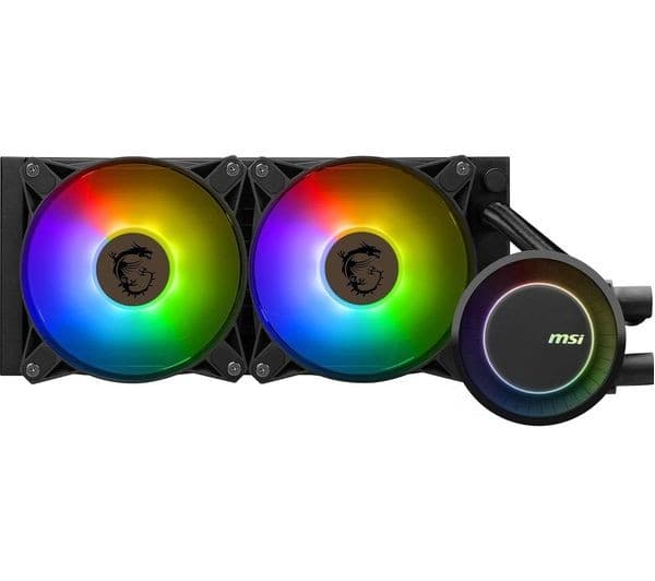 MSI MAG CORELIQUID E240 240mm ARGB Liquid CPU Cooler Black - Image 1