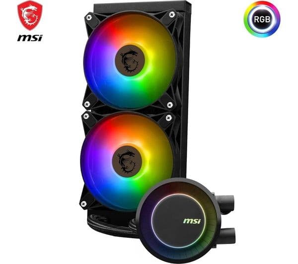 MSI MAG CORELIQUID E240 240mm ARGB Liquid CPU Cooler Black - Image 2