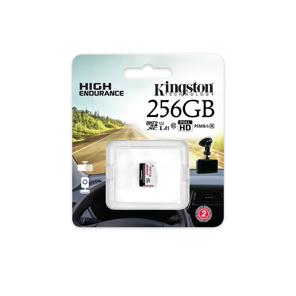 Kingston Technology 256GB microSDXC High Endurance 95R/45W C10 A1 UHS-I U1 Memory Card (Card Only) - Image 3