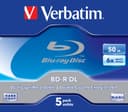 Verbatim 43748 Blank Blu-ray Disc BD-R DL 50 GB 6x - 5 Pack Jewel Case thumbnail 2