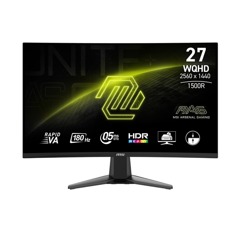 MSI MAG 27CQ6F 27" VA Quad HD 180 Hz 0.5 ms Curved Black Gaming Monitor - Image 3