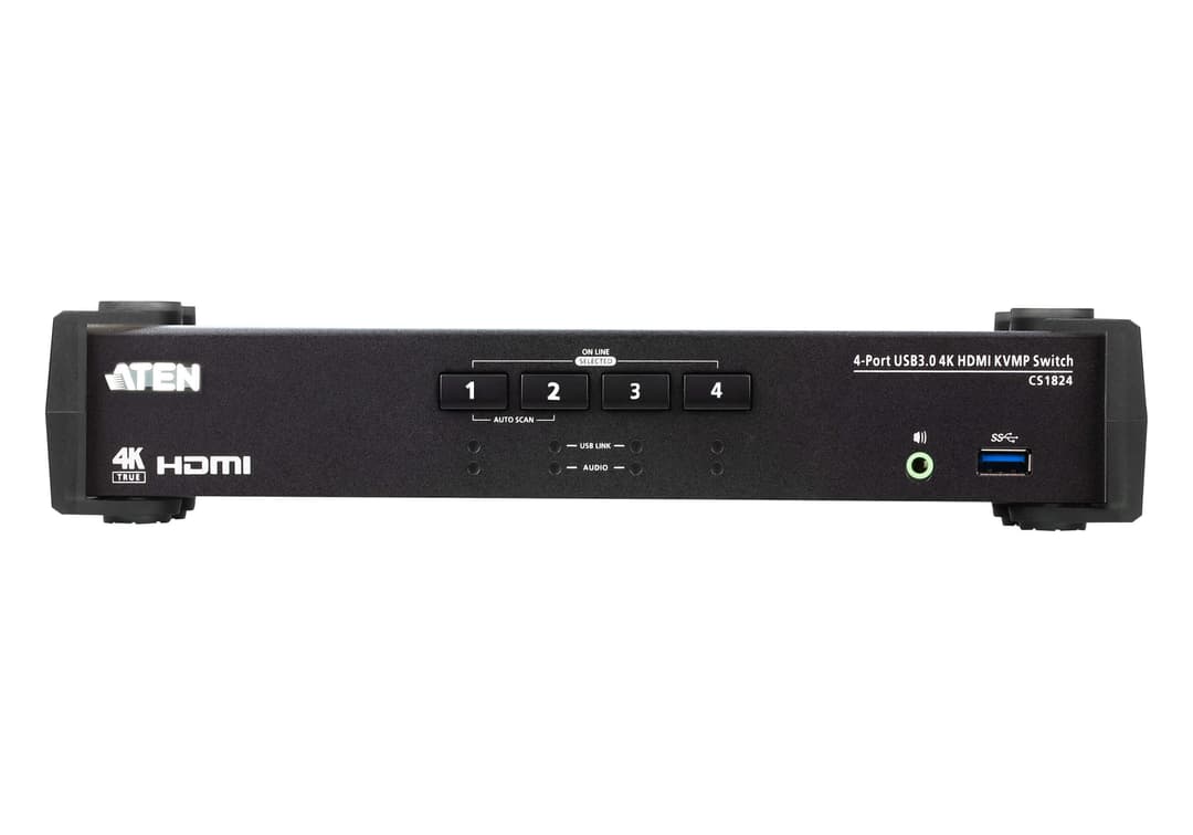 ATEN 4-Port USB 3.0 4K HDMI KVMP™ Switch with Audio Mixer Mode - Image 3