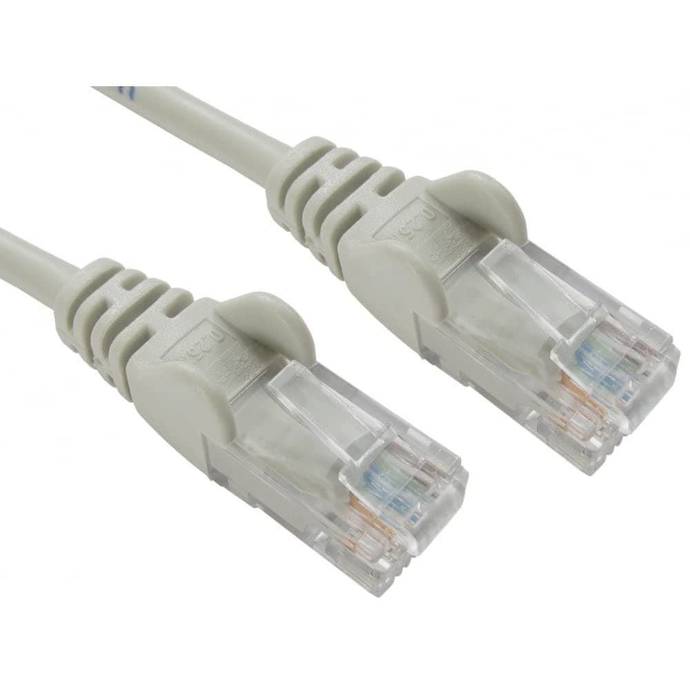 Scan 1m Cat 5e Snagless Moulded RJ45 Ethernet Patch Lead - Grey