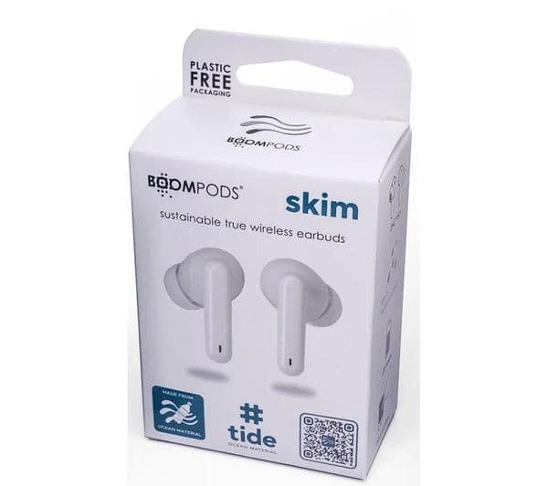BOOMPODS Skim Wireless Bluetooth Earbuds - White - Image 6