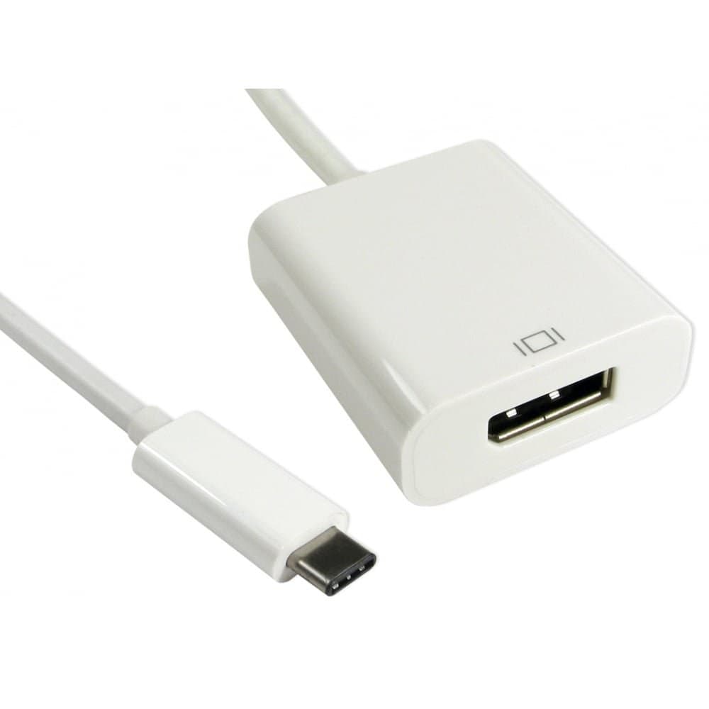 Cables Direct USB Type-C Male to DisplayPort Female Adapter Cable, 15cm - Image 1