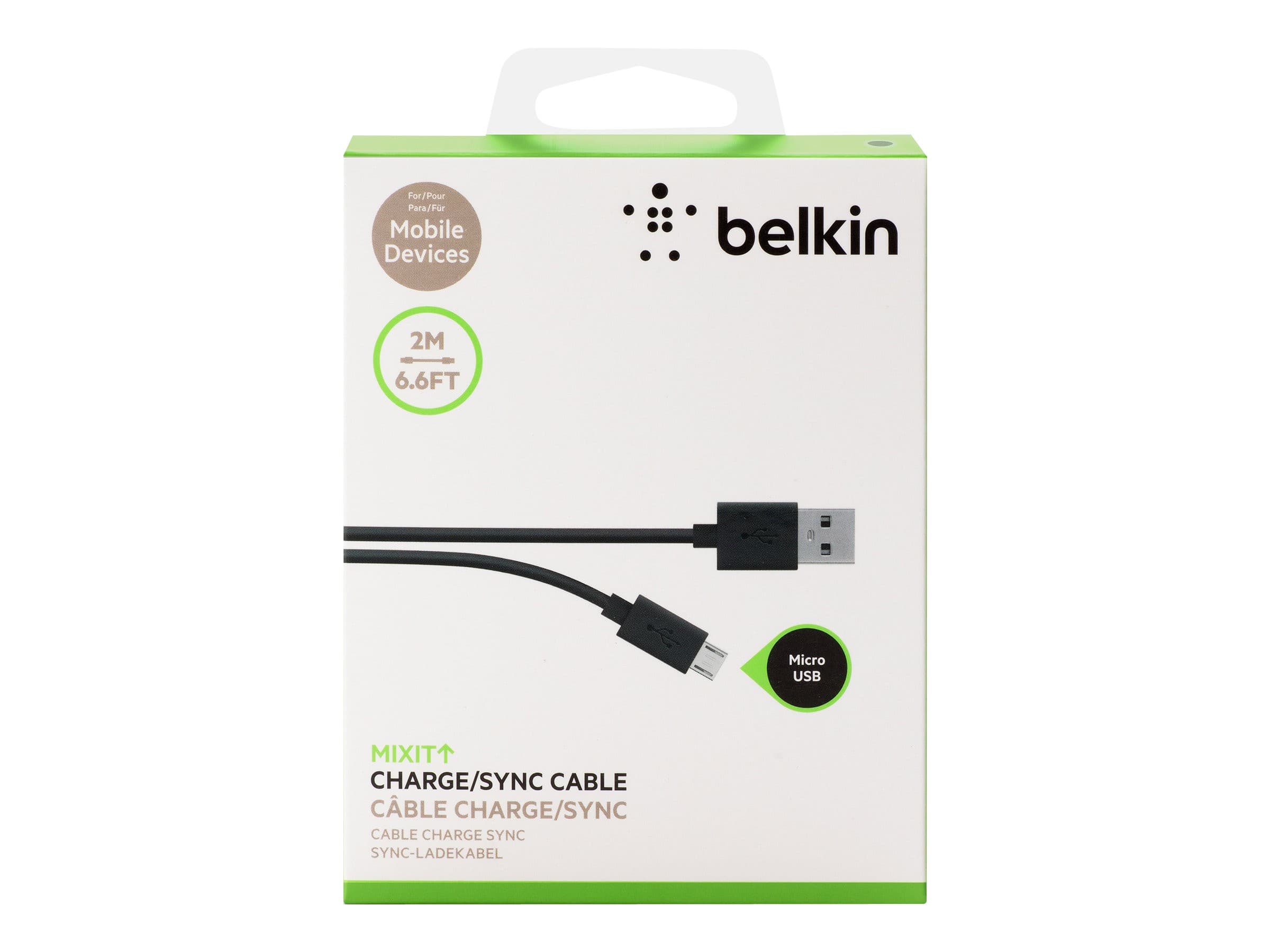 Belkin MIXIT Micro-USB to USB-A ChargeSync Cable 2m Black