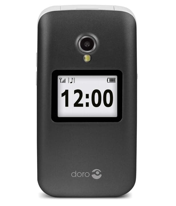 Doro 2424 2G Flip Basic Mobile Phone for Seniors with 2.4 inch Display - Black - Image 2