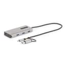 StarTech.com USB-C Multiport Adapter w/Attached USB-C to USB-A Dongle, Dual HDMI (4K30Hz/1080p60Hz), 3x USB-A 5Gbps, Mini Travel Dock, Laptop Docking Station, 1.3ft/40cm Cable thumbnail 1