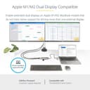 StarTech.com USB-C Multiport Adapter w/Attached USB-C to USB-A Dongle, Dual HDMI (4K30Hz/1080p60Hz), 3x USB-A 5Gbps, Mini Travel Dock, Laptop Docking Station, 1.3ft/40cm Cable thumbnail 3