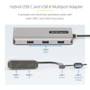 StarTech.com USB-C Multiport Adapter w/Attached USB-C to USB-A Dongle, Dual HDMI (4K30Hz/1080p60Hz), 3x USB-A 5Gbps, Mini Travel Dock, Laptop Docking Station, 1.3ft/40cm Cable thumbnail 4