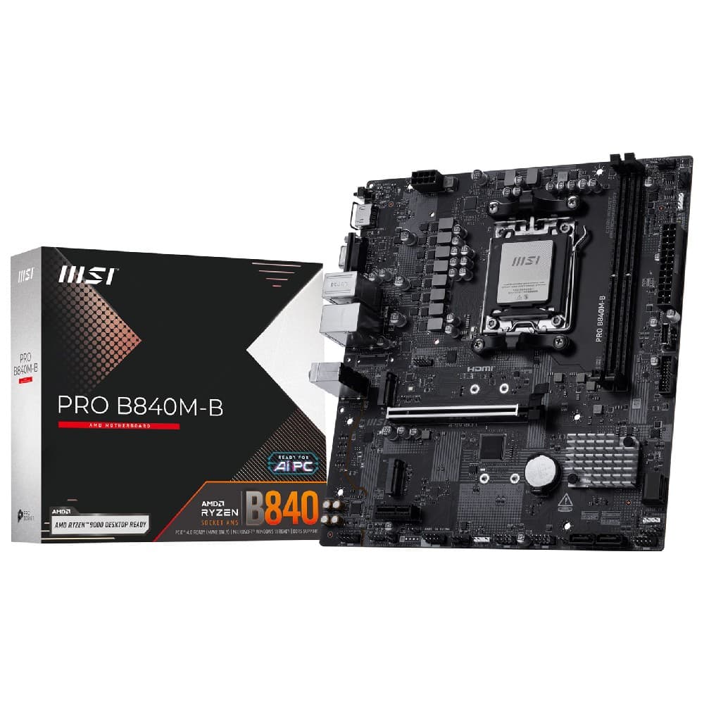 MSI PRO B840M-B micro ATX AMD B840 Socket AM5 DDR5 Motherboard