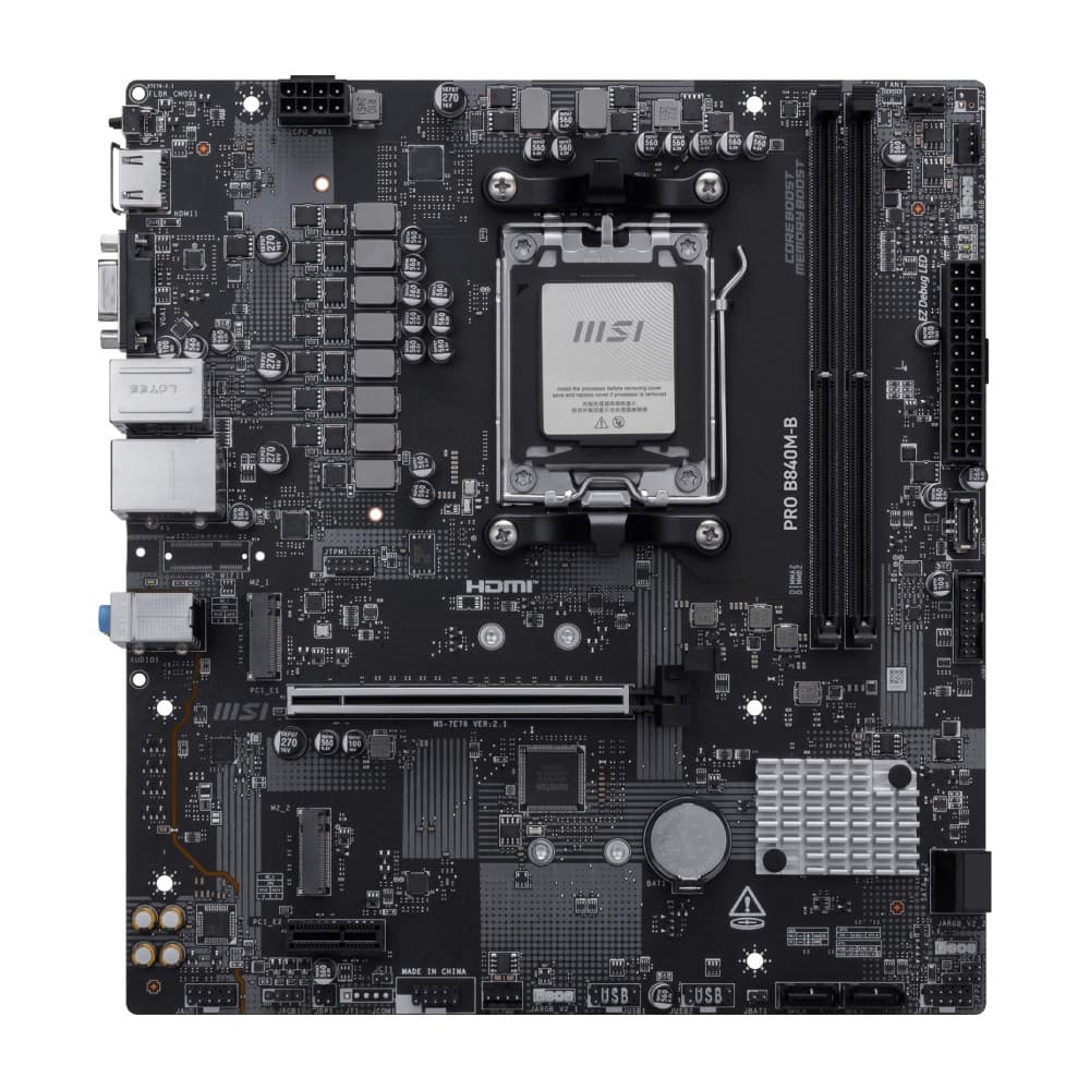 MSI PRO B840M-B micro ATX AMD B840 Socket AM5 DDR5 Motherboard - Image 2