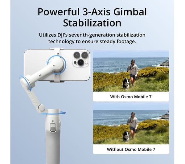 DJI Osmo Mobile 7 Smartphone Gimbal Grey - Image 3