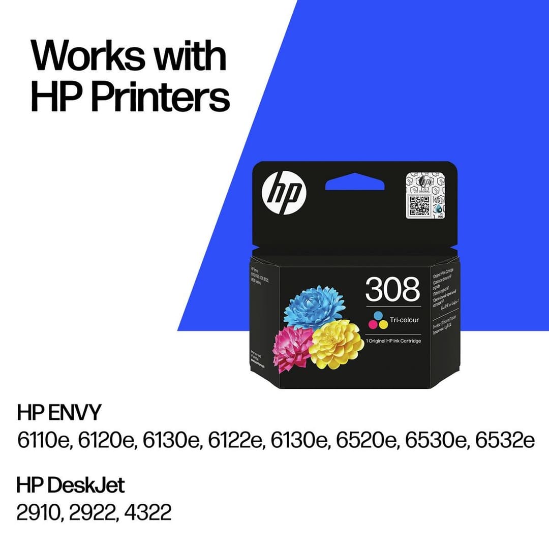 HP 308 Original Ink Cartridge - Tri-Colour - Image 2