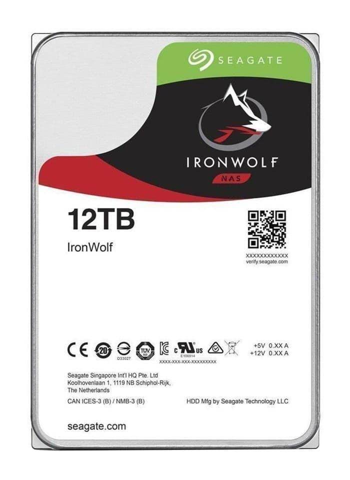 Seagate IronWolf 12 TB NAS HDD 3.5" Serial ATA III 7200 RPM 256MB Cache - ST12000VN0008
