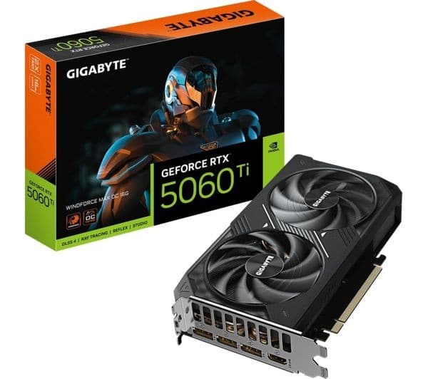 GIGABYTE GeForce RTX 5060 Ti WINDFORCE MAX OC 16GB GDDR7 Graphics Card - Black - Image 3