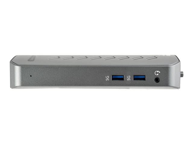 StarTech.com DK30A2DHUUE Hybrid USB-C USB-A Docking Station Dual Monitor 4K 60Hz HDMI/DisplayPort 6x USB-A Gigabit Ethernet Black and Grey - Image 2