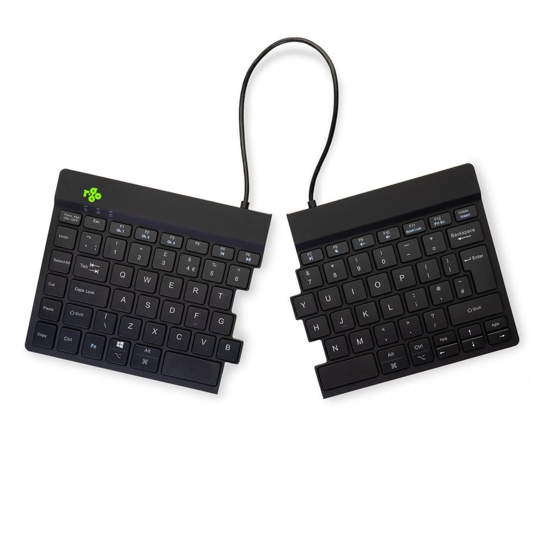 R-Go Tools R-Go Split Break Ergonomic Split Keyboard, QWERTY UK, Bluetooth, Black - Image 3