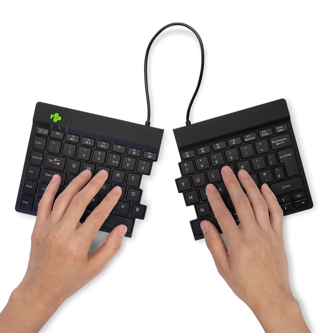 R-Go Tools R-Go Split Break Ergonomic Split Keyboard, QWERTY UK, Bluetooth, Black - Image 4