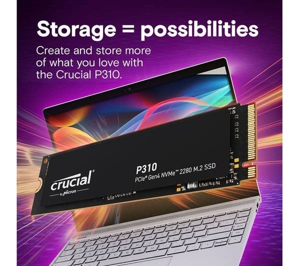 Crucial P310 500 GB M.2 2280 PCIe Gen4 NVMe 6600 MB/s Internal SSD - Image 6