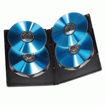 Hama DVD Quad Box for 4 Discs, Black - Pack of 5 - Image 2