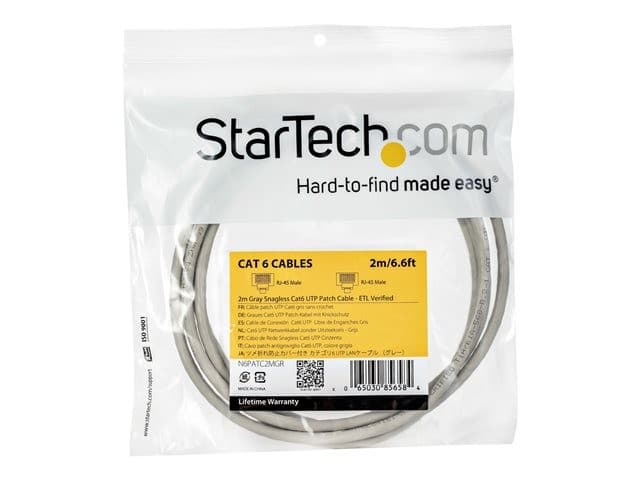StarTech CAT6 Patch Cable 2m Grey - Image 6