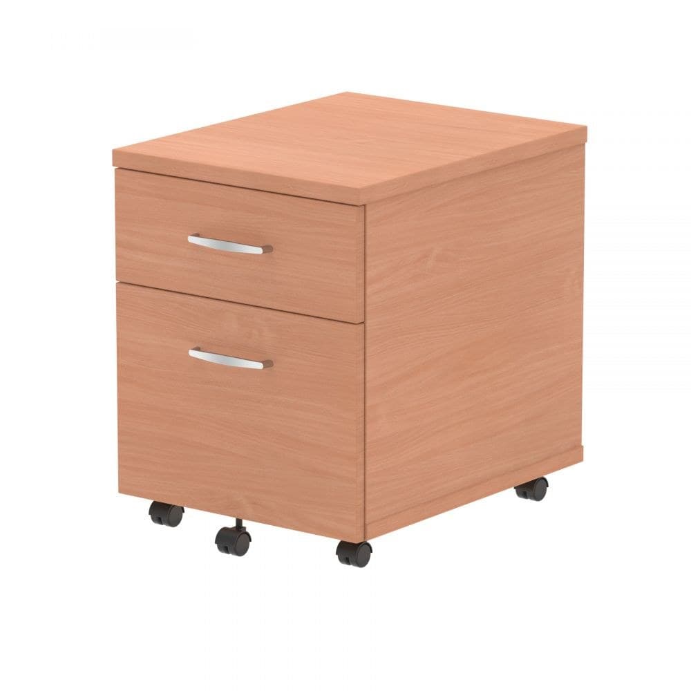 Dynamic Impulse 2 Drawer Mobile Pedestal Beech - Image 1